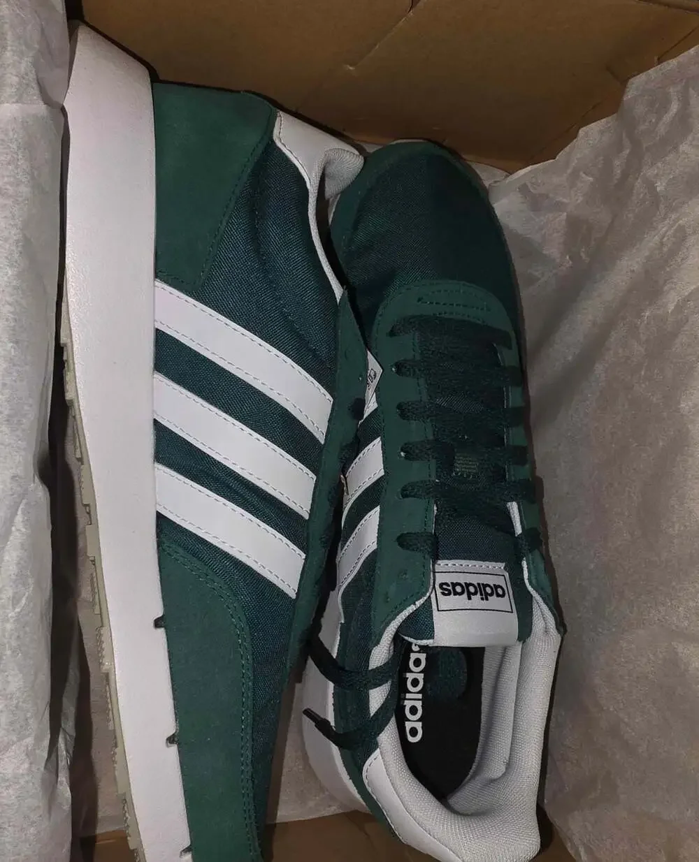 Adidas Run 60s 2.0 Sneakers - Green White Size 10 H00354